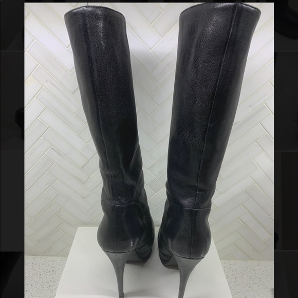 YVES SAINT LAURENT Tribute 105 Boot 36.5 Black YSL - Picture 3 of 14